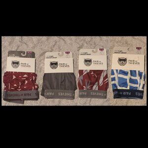 (4) Single Packs of Men's PAIR of THIEVES Boxer Briefs - Large - 34-36